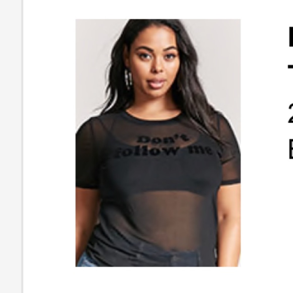 “Don’t Follow Me” Mesh Tee 2X